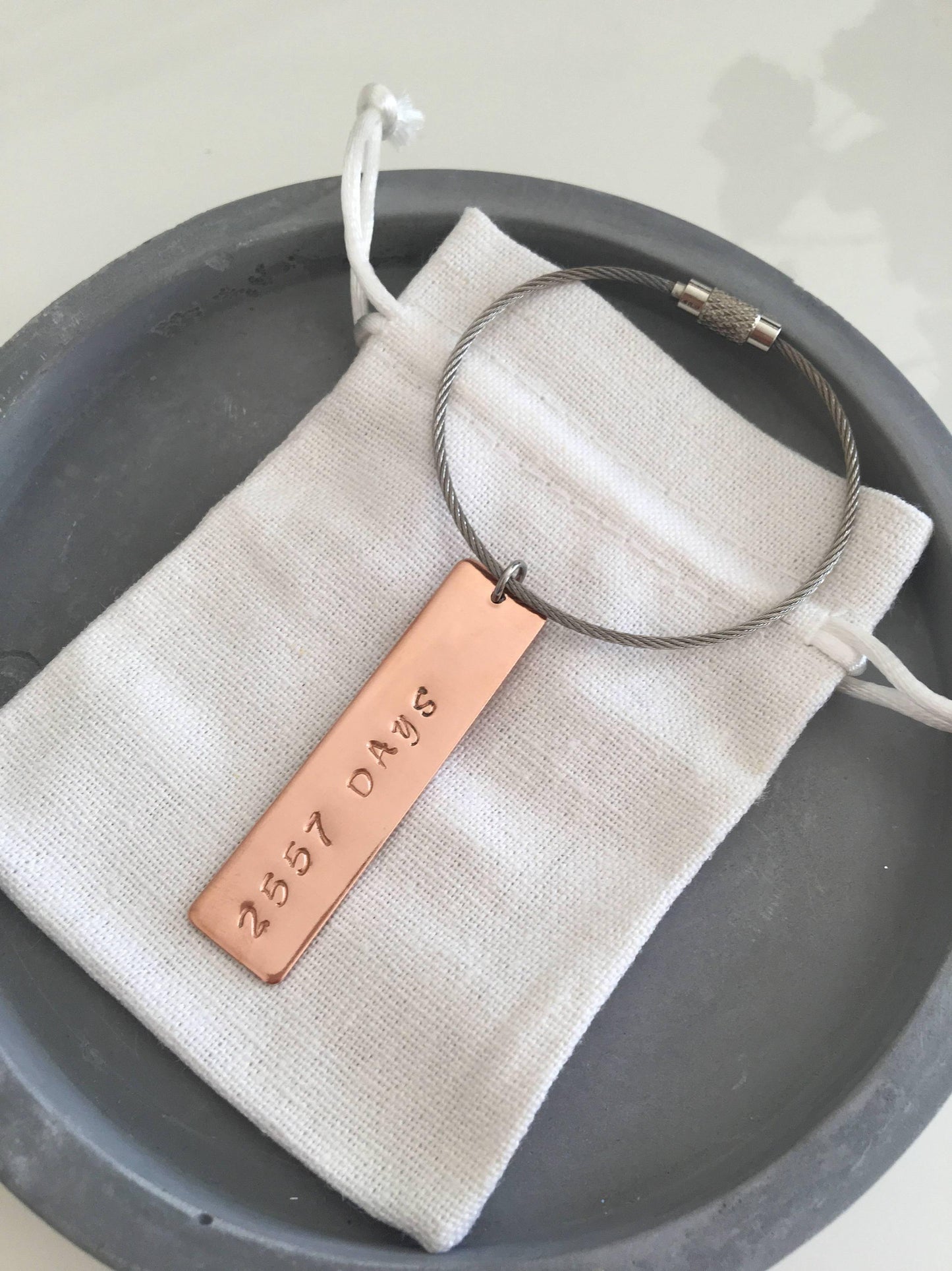 Copper Keyring, Father's Day, Father's Day Gift, Copper Keychain, Personalise Keyring, Copper Gift, Stamped Keyring, choose your own wording - The Little Stamping Co.