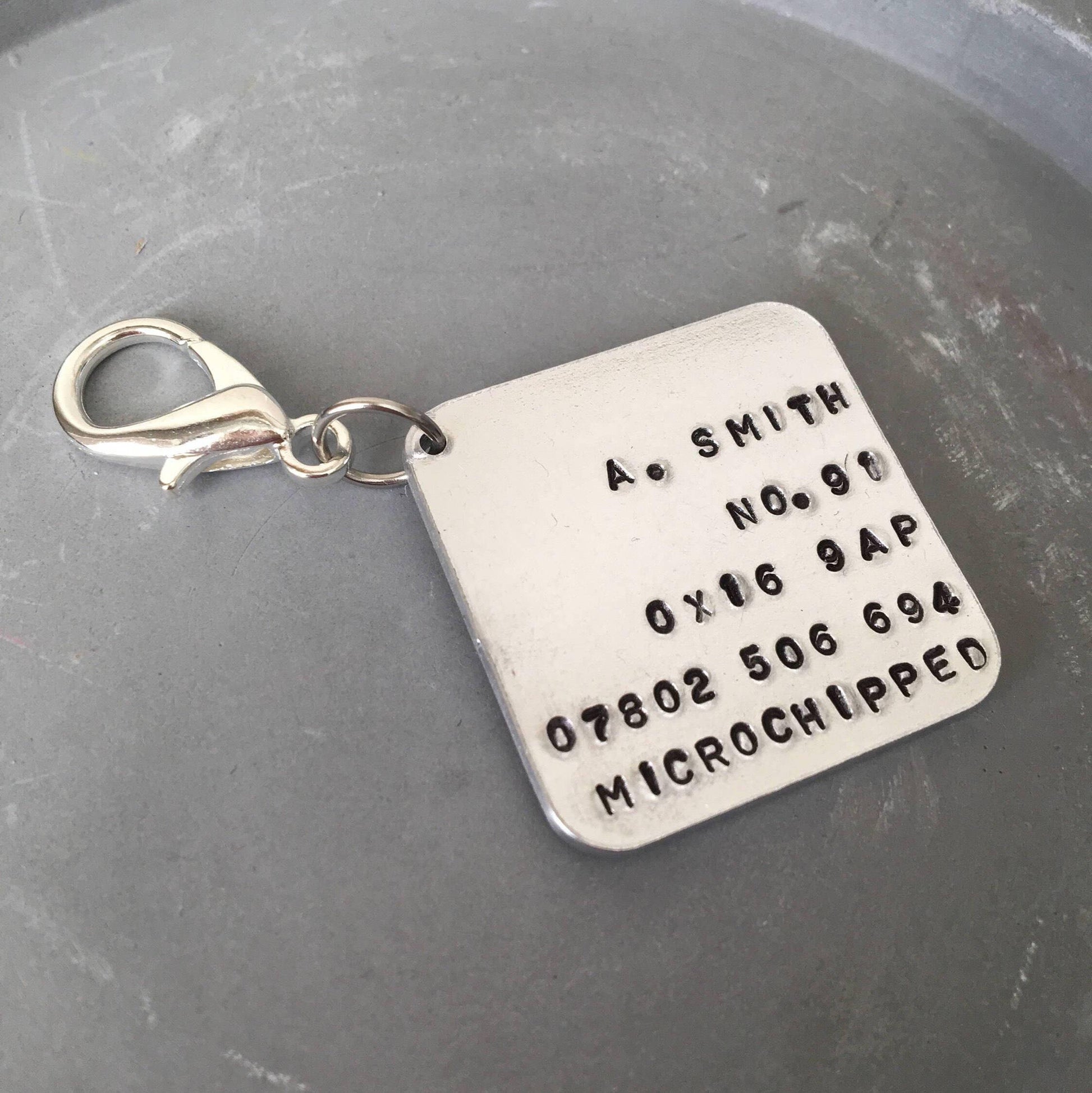 Square Dog ID Tag - The Little Stamping Co.