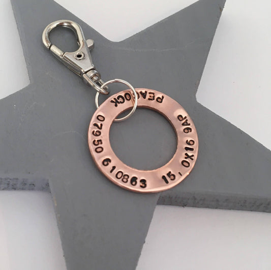 Copper Washer Dog ID Tag - The Little Stamping Co.