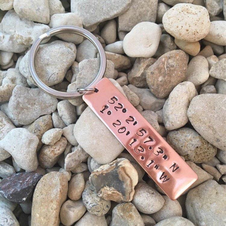 Copper Keyring, Father's Day, Father's Day Gift, Copper Keychain, Personalise Keyring, Copper Gift, Stamped Keyring, choose your own wording - The Little Stamping Co.