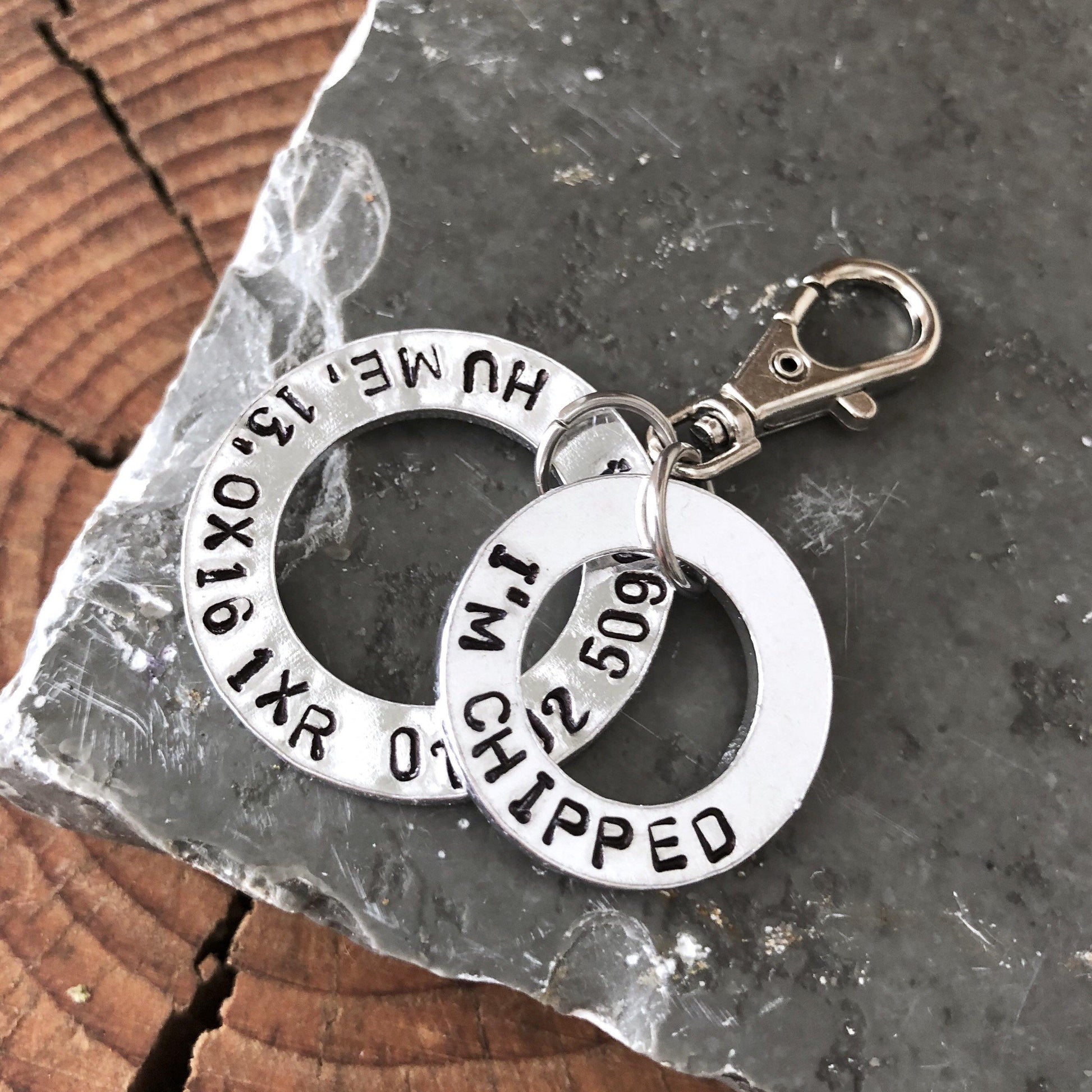 Dog ID, Pet ID Tag, Dog Accessory, Dog Tag, ID Tag for Dogs, Personalised Dog Tag, Washer, Pet Tag, - The Little Stamping Co.