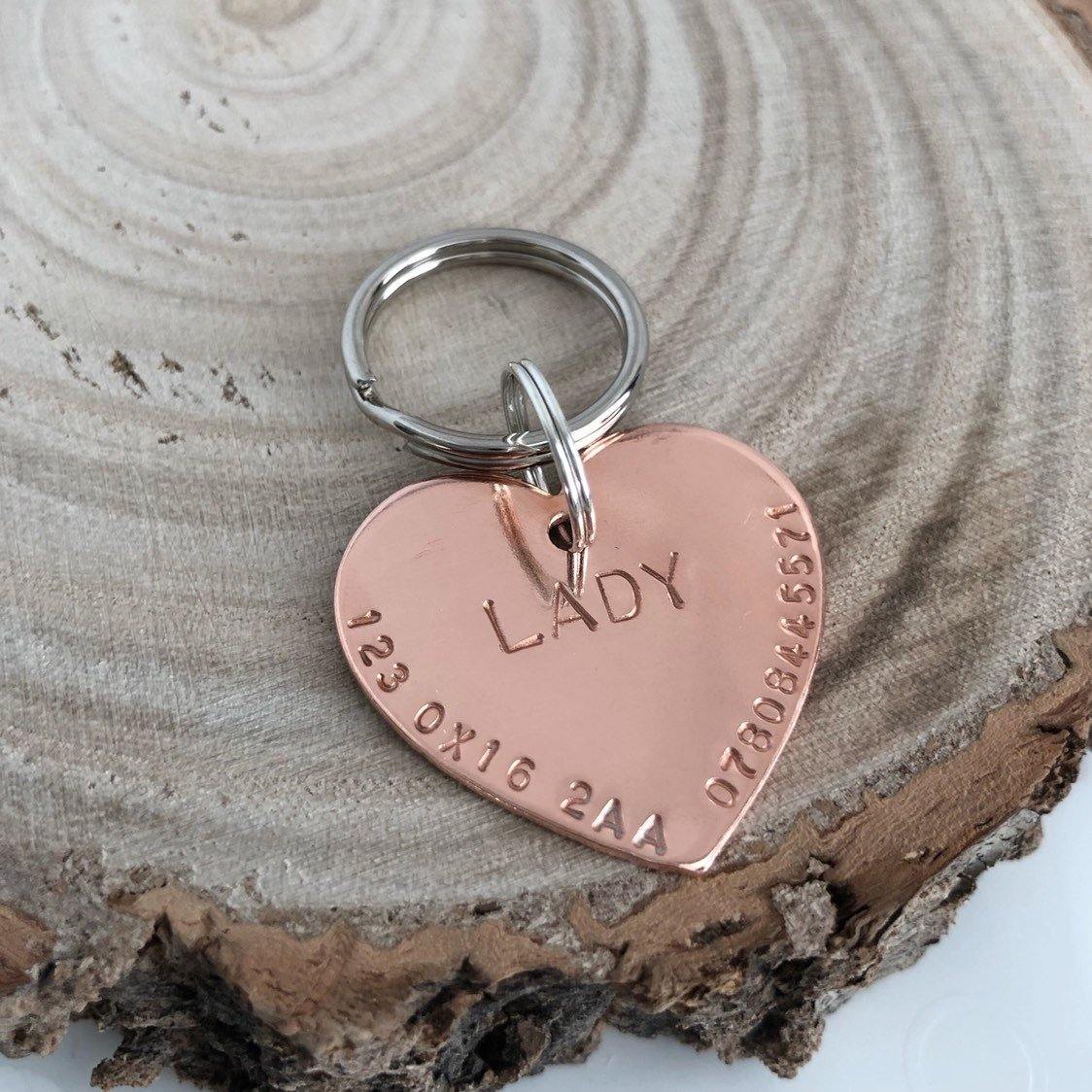 Copper Heart Dog ID Tag - The Little Stamping Co.