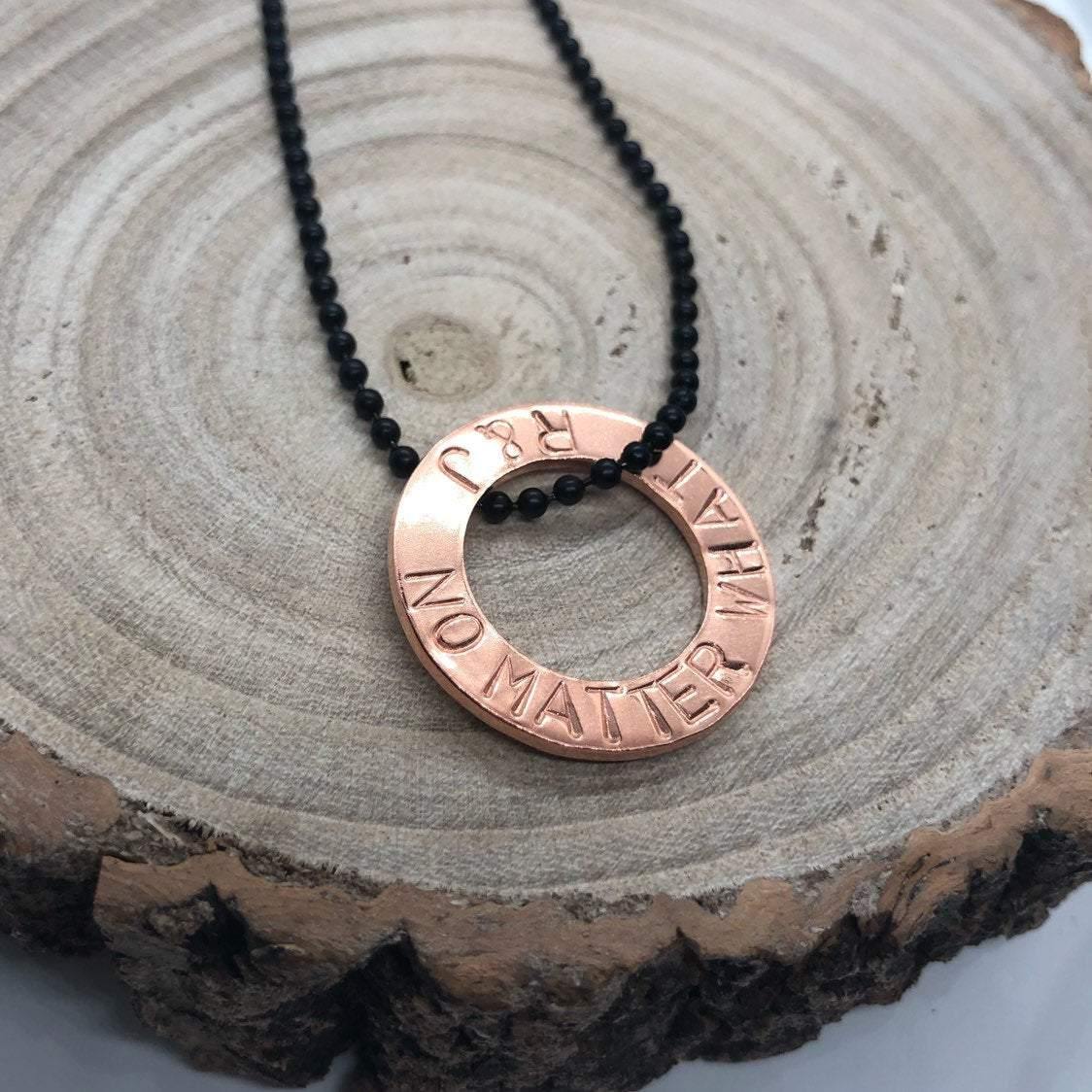 Men's personalised necklace, name necklace, mens jewellery, copper jewelry - The Little Stamping Co.