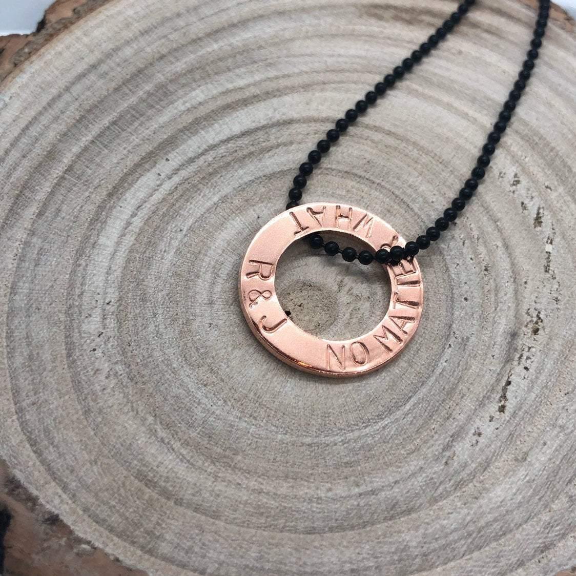 Men's personalised necklace, name necklace, mens jewellery, copper jewelry - The Little Stamping Co.