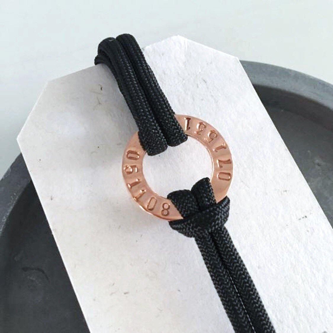 Men's Bracelet, Personalised Bracelet, Washer Bracelet, Copper Bracelet, Hand Stamped, Men's Jewellery, Dad Gift, 7th anniversary gift - The Little Stamping Co.