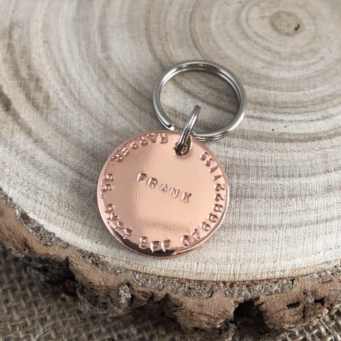 Dog Tag Personalised, Dog Tag for Dogs, Pet ID Tag, Copper or Aluminium - The Little Stamping Co.
