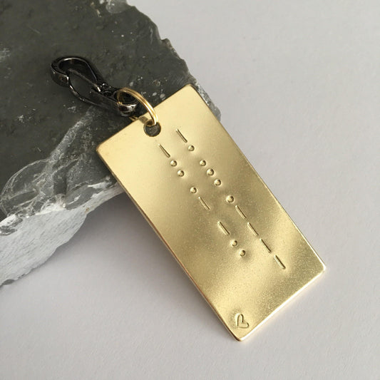 Morse Code Keyring, Morse Code, Secret Message Keyring, Personalised Keychain, Hand Stamped, Gift for Him - The Little Stamping Co.