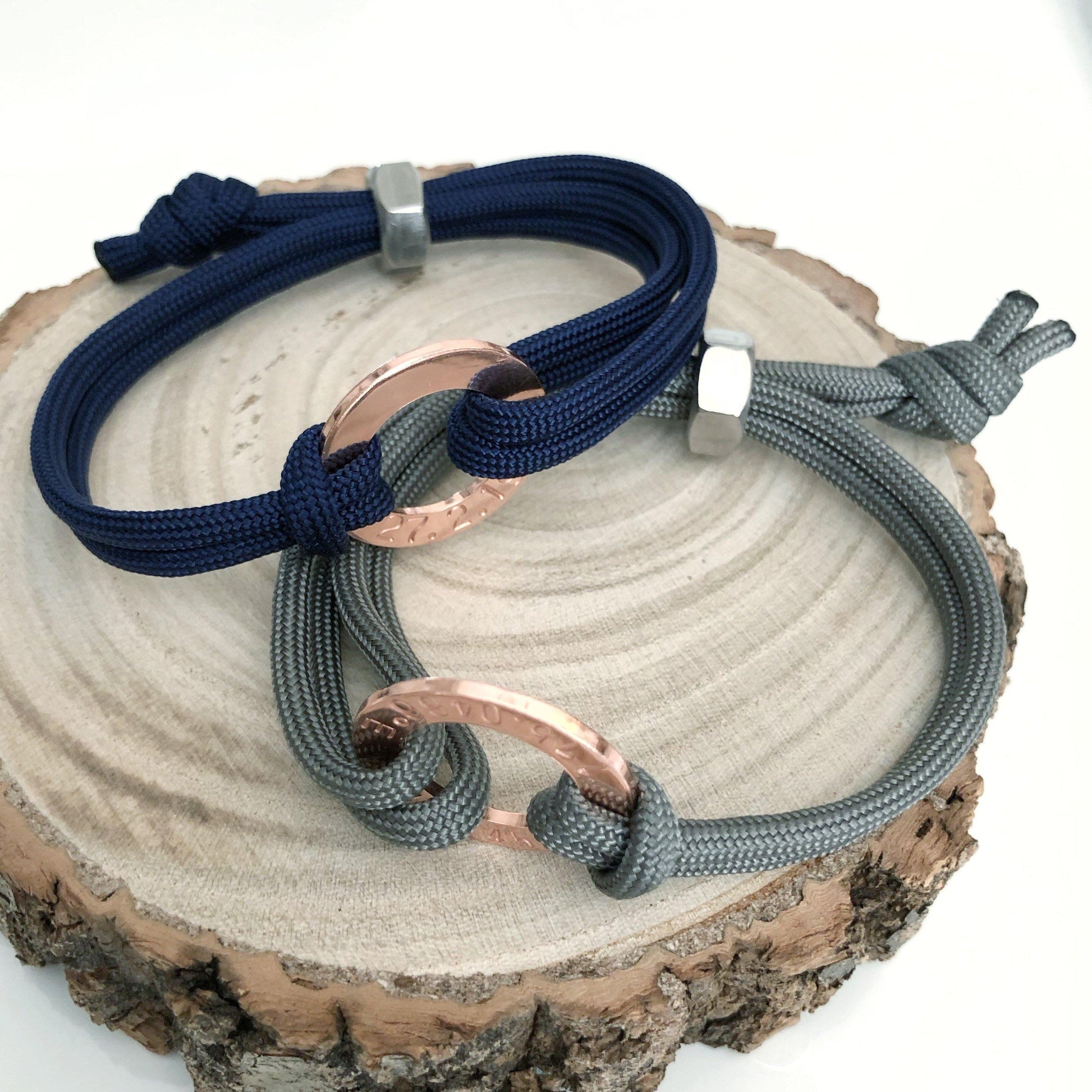Personalised Woven Leather Double Wrap Bracelet for Men | MYKA